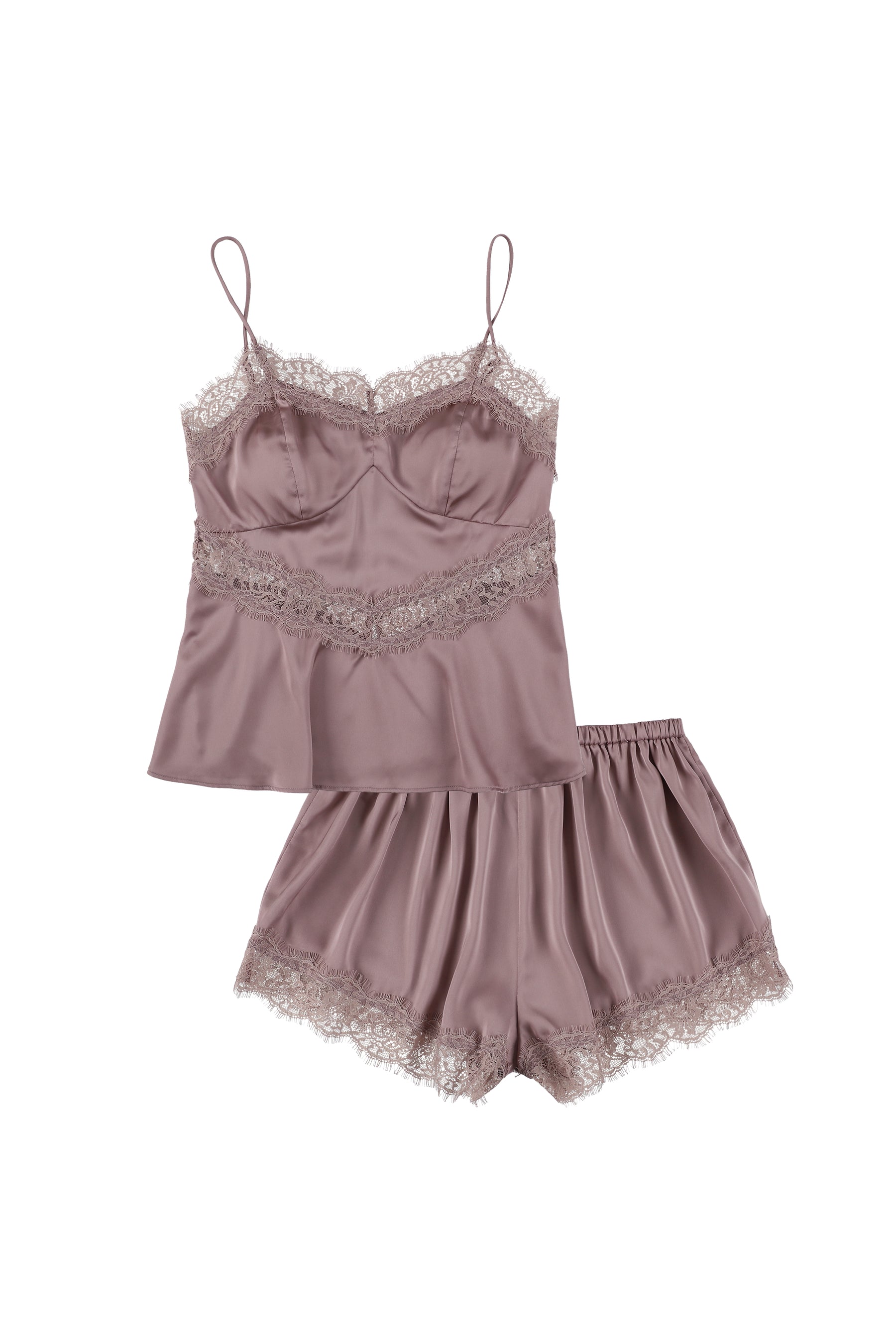 mocha】Lace Camisole Set