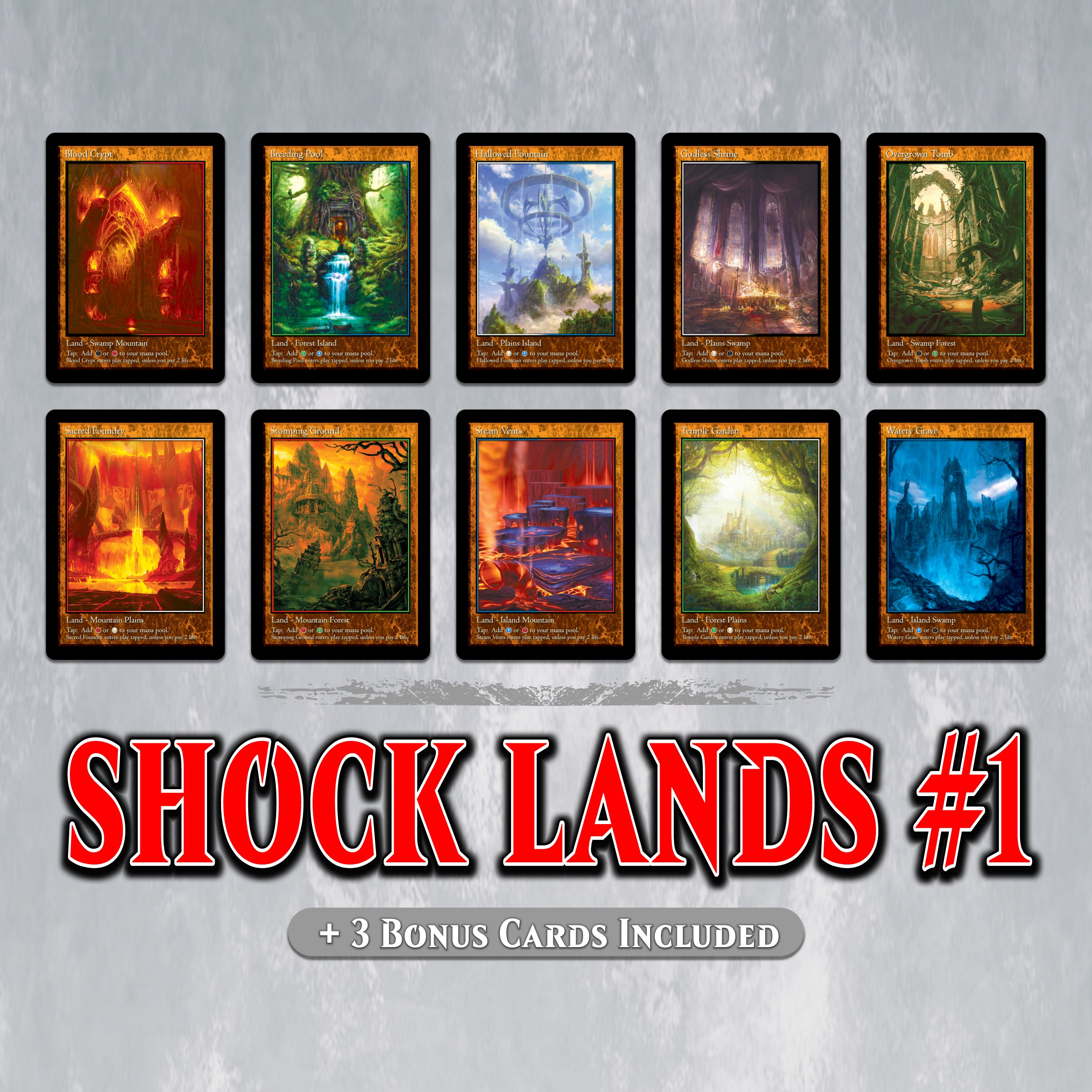 ショックランド セット #1 - 統率者戦 Edh/cEDH 用 MTG プロキシ