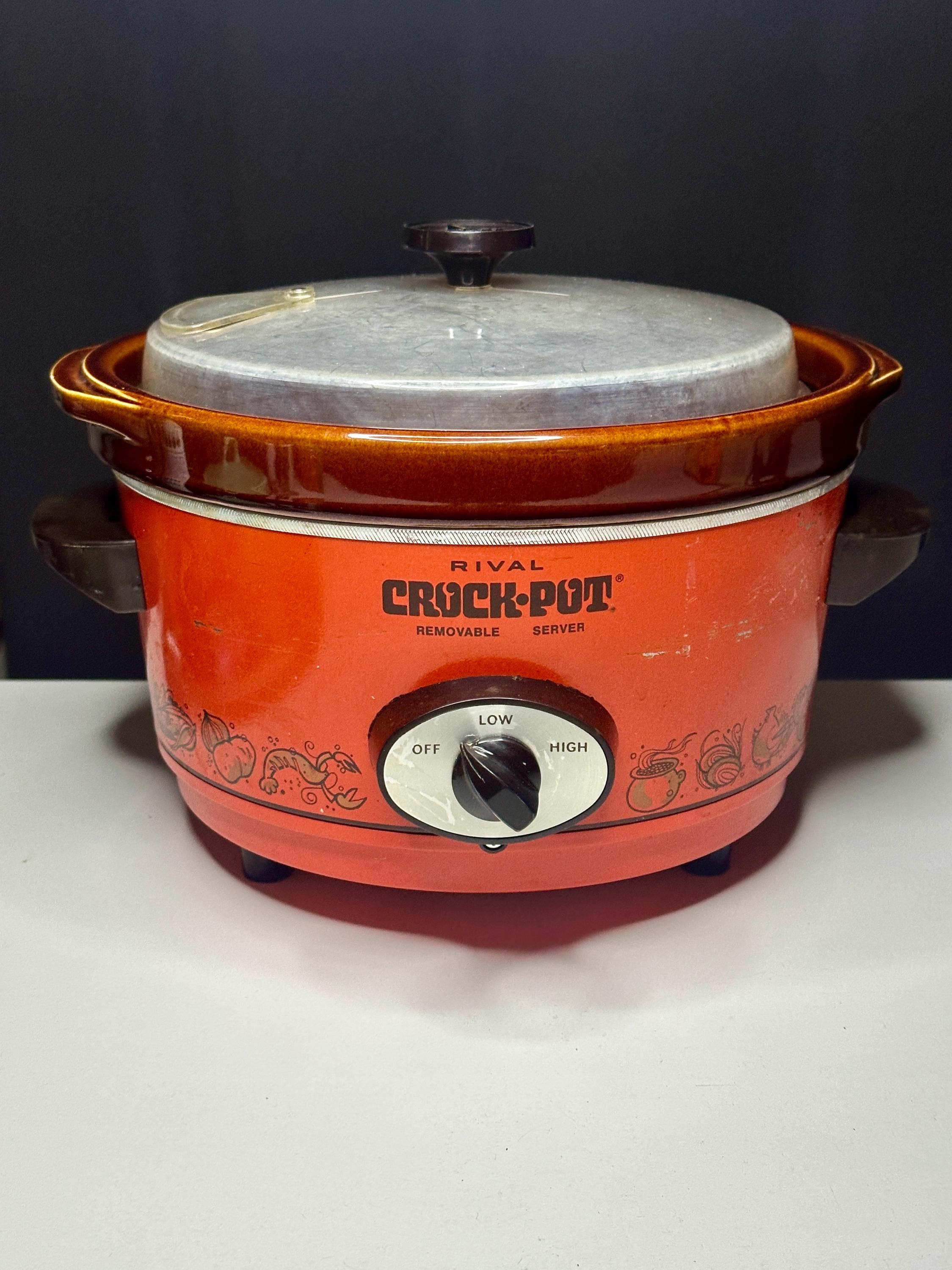 Vintage 1970s Orange Rival Crock-pot Slow Cooker – Retro Orange
