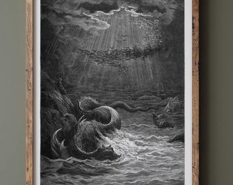 ギュスターヴ・ドレ作「失楽園」キャンバス/ジョン・ミルトン作