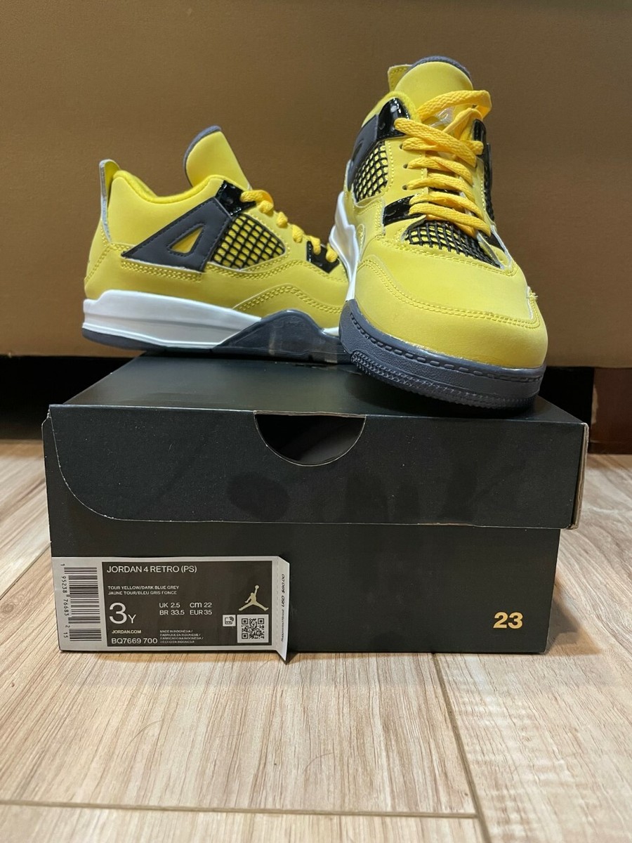 Air Jordan 4 Retro Lightning Tour Yellow PS Sizing Ready to Ship