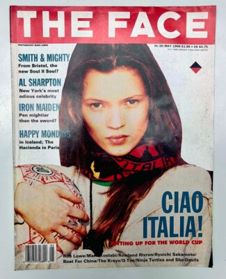 The Face Magazine May 1990 No.20, Kate Moss 1st Mag Cover + World