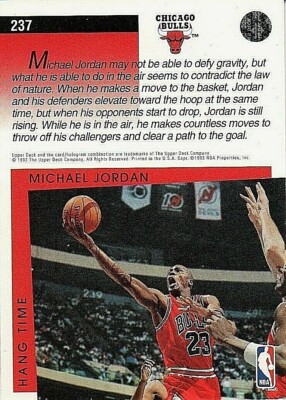 1993-94 UPPER DECK MICHAEL JORDAN HANG TIME #237 NBA BASKETBALL