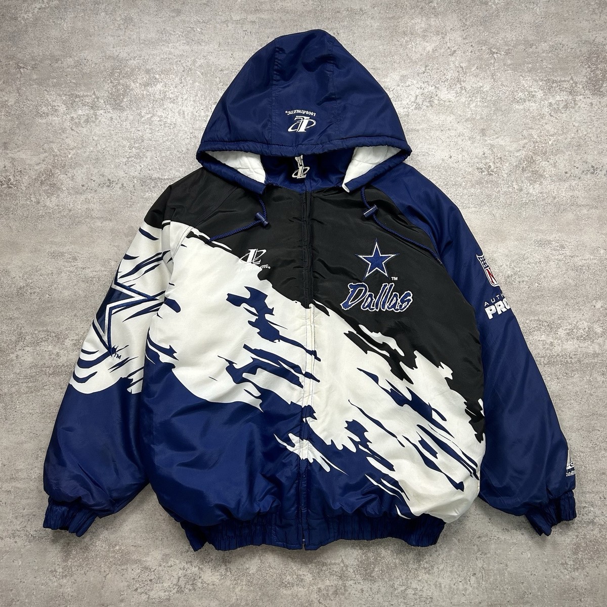 VTG 90s NFL DALLAS COWBOYS LOGO ATHLETIC SPLASH PUFFER JACKET