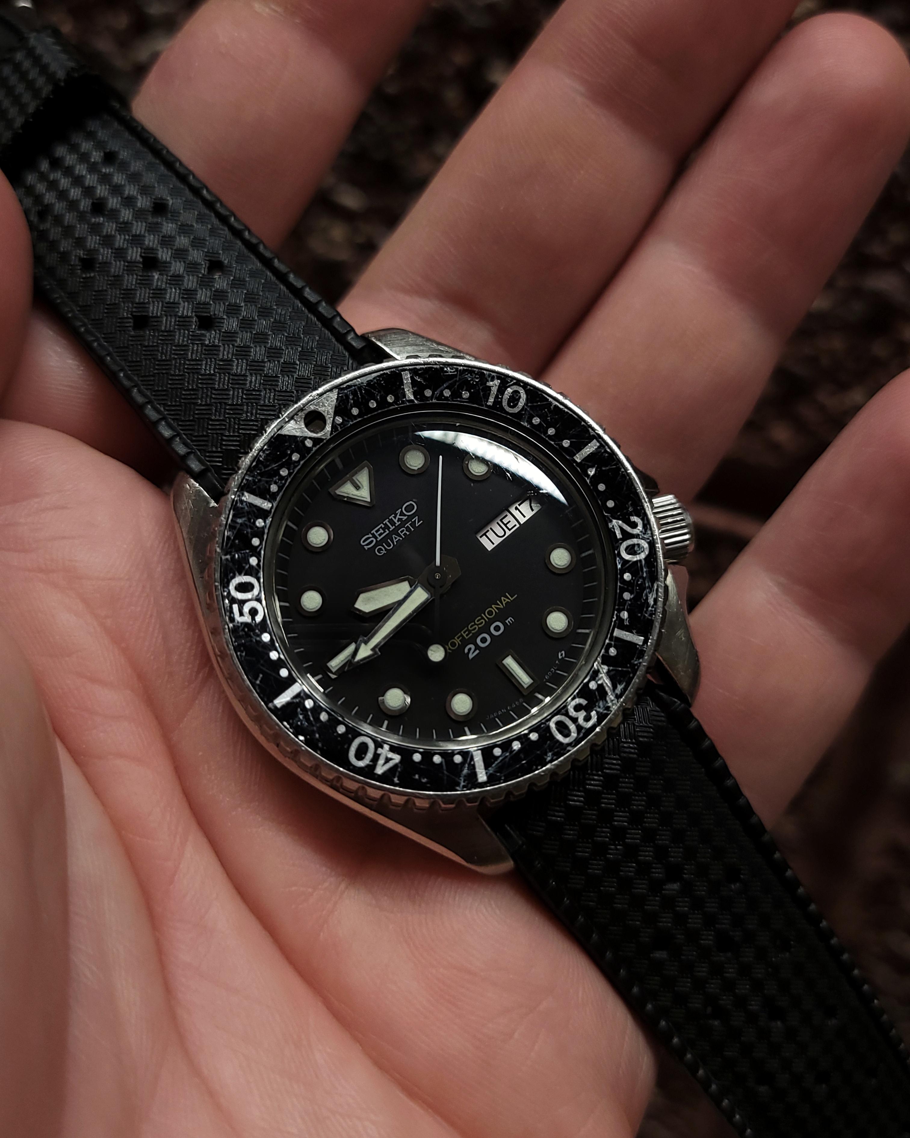 6458-6020] 1984年製のミドルサイズクォーツダイバー。 : r/Seiko