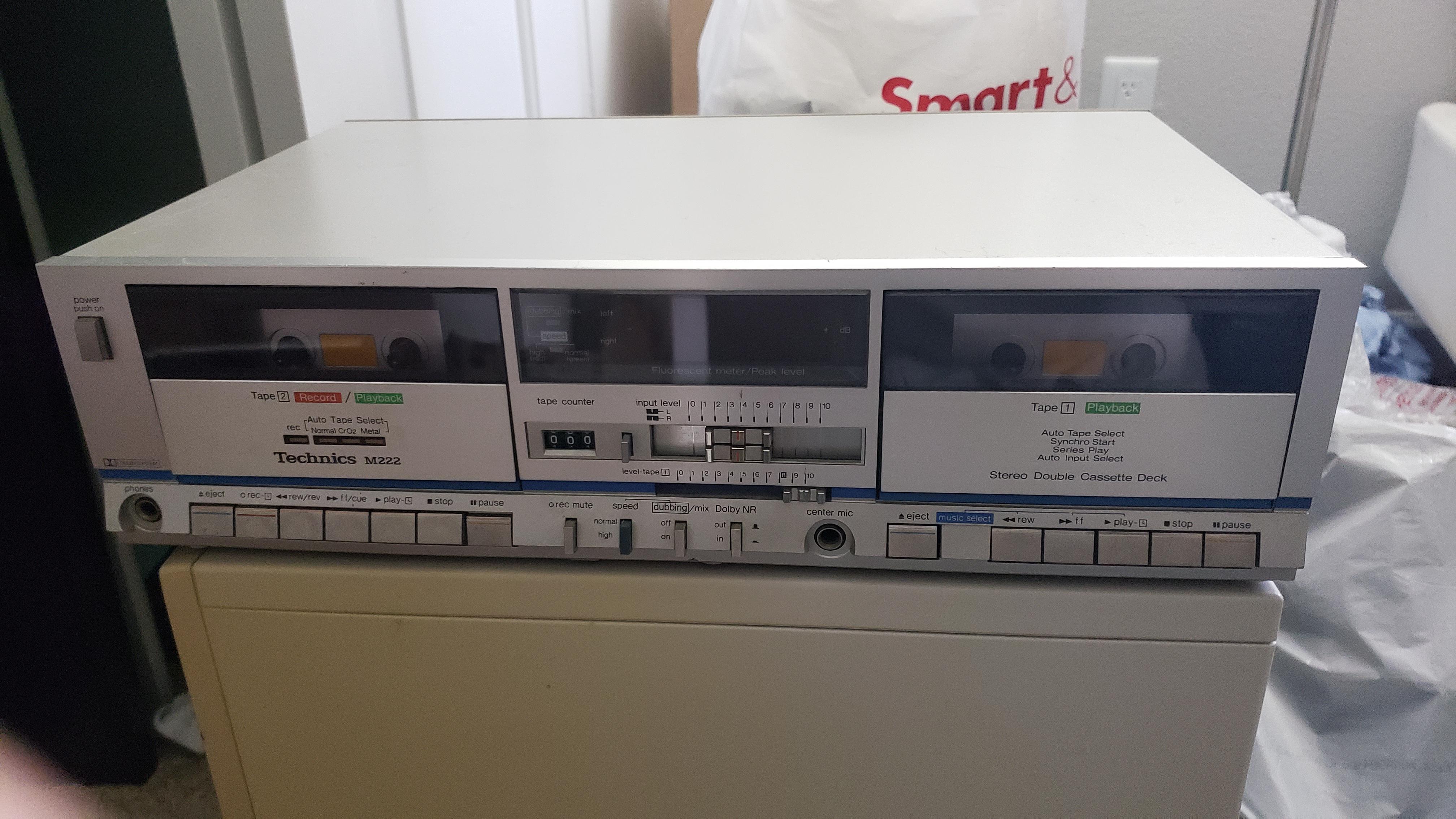 I got this new Technics RS-M222. It's great except for one problem