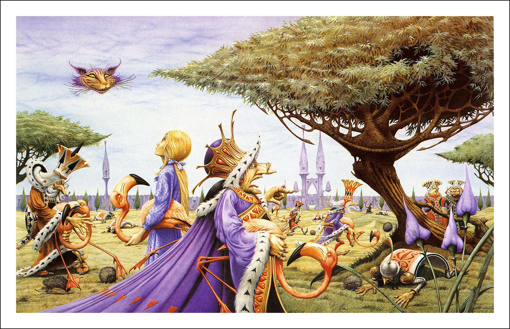 Lewis Carroll's Alice In Wonderland illustrated by artist Rodney