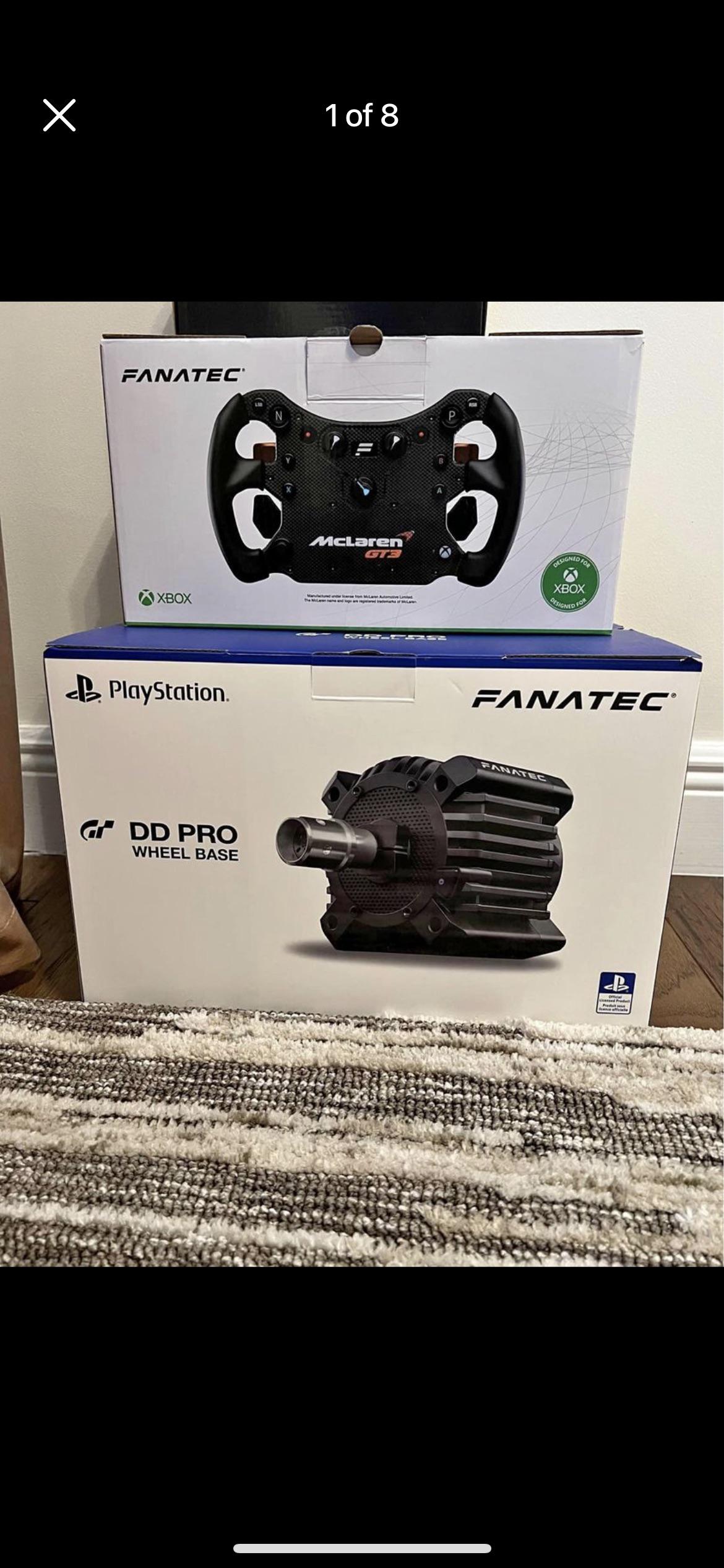 Fanatec GT DD Pro. 8NM. With Mclaren GT3 V2 Wheel and metal QR1