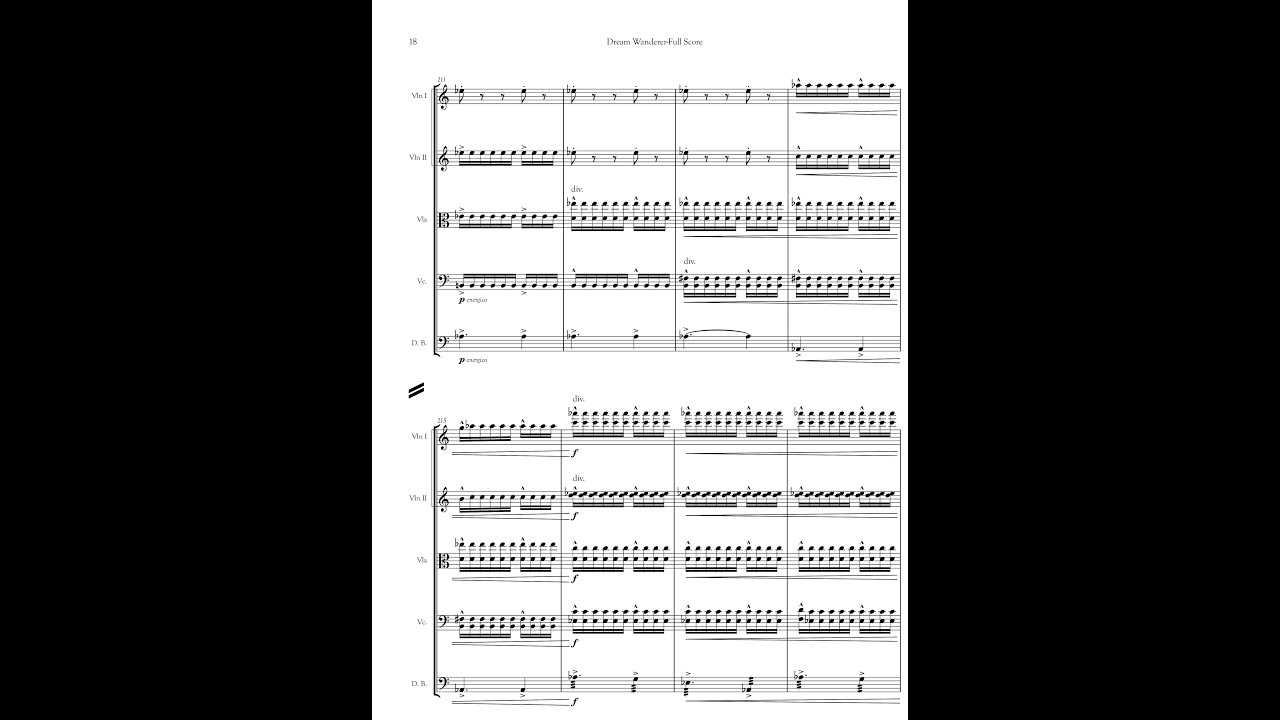 Tyler Mazone - Dream Wanderer for String Orchestra (2022) [Score