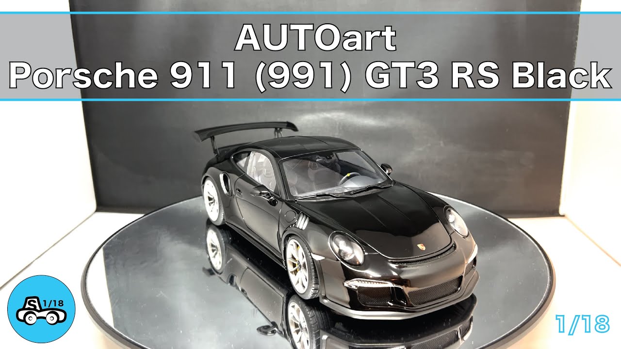 AUTOart Porsche 911 (991) GT3 RS (Black) 78164 1/18 - YouTube