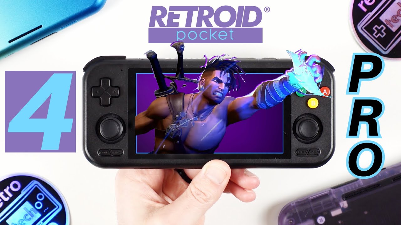 RETROID Pocket 4 Pro 箱とフィルム付き Retroid Pocket 4 Pro（ケース