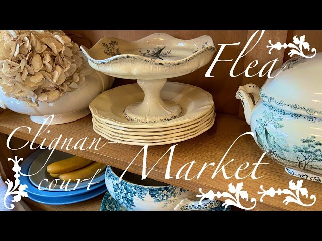 蚤の市】パリ・クリニャンクールのアンティーク食器💛バックスタンプ