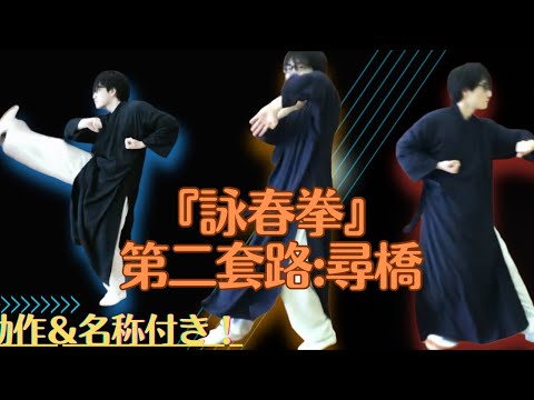詠春拳』第二套路:尋橋(チャムキュー) 動作＆名称付き‼️ - YouTube