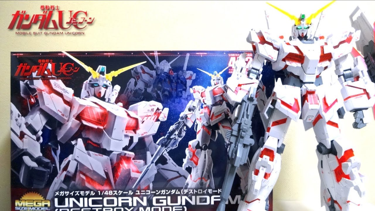 MEGA SIZE MODEL】1/48 Unicorn Gundam wotafa's GUNPLA review - YouTube