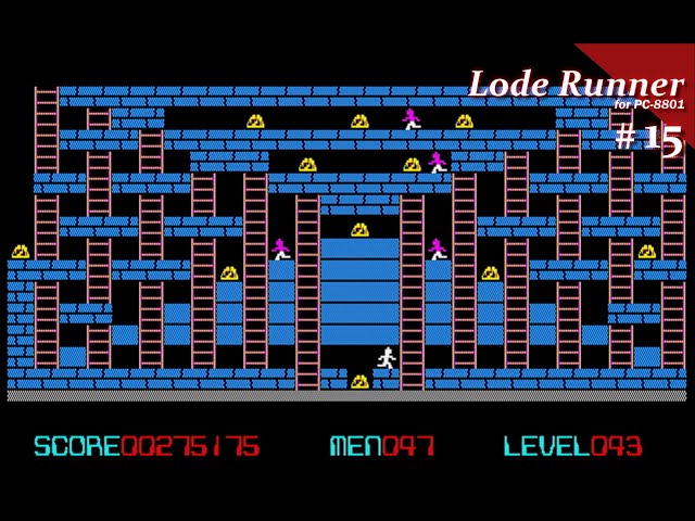 play】PC-8801 Lode Runner（ロードランナー） #15 レトロゲーム - YouTube