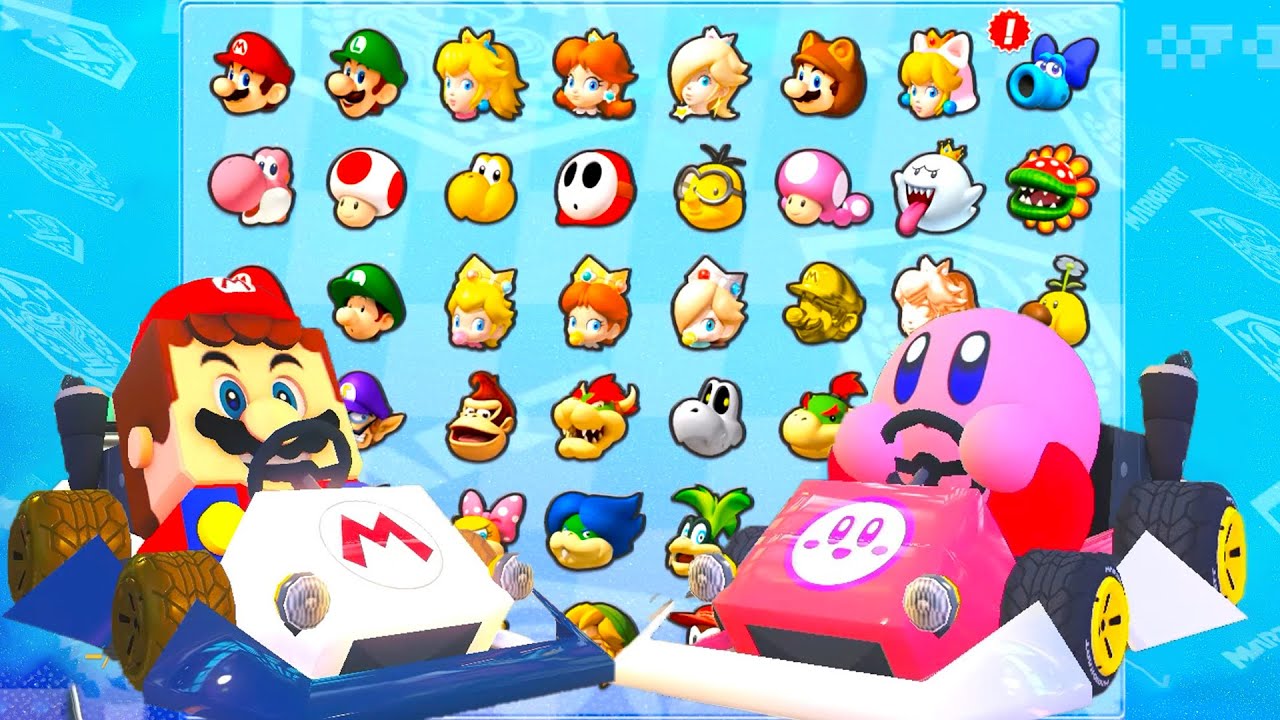 マリオカート8 デラックス 2人プレイ マリオ LEGo vs 星のカービィ