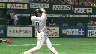 小久保裕紀 西武野上からレフトへ第19号ホームラン！ H-L 9月6日 - YouTube