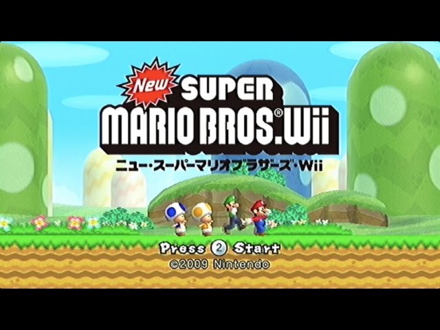 NewスーパーマリオブラザーズWii-1「タイトル＆オープニング」 - YouTube