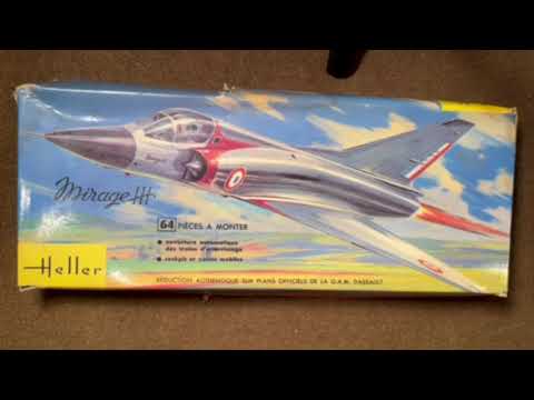 Heller 1961 Dassault Mirage III Jet Fighter Airplane Vintage Model