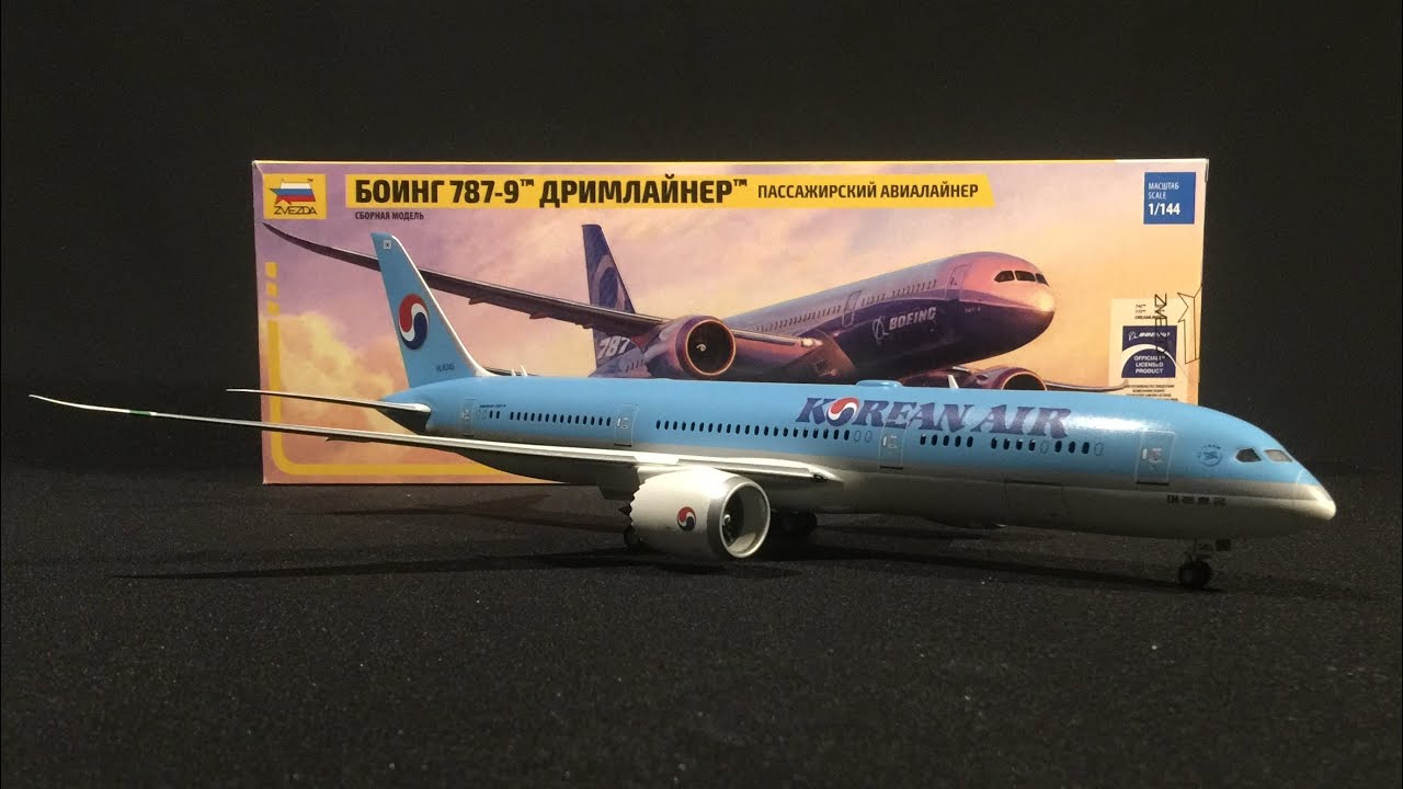 Assembly / Zvezda 1/144 scale Boeing 787-9 Korean Air / BigScale