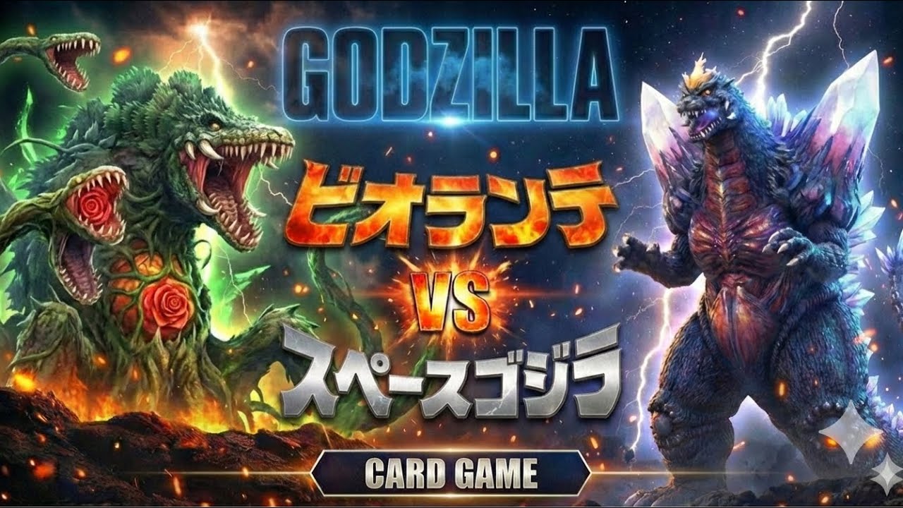 ゴジラカードゲーム# 130【ビオランテvsスペースゴジラ】 - YouTube