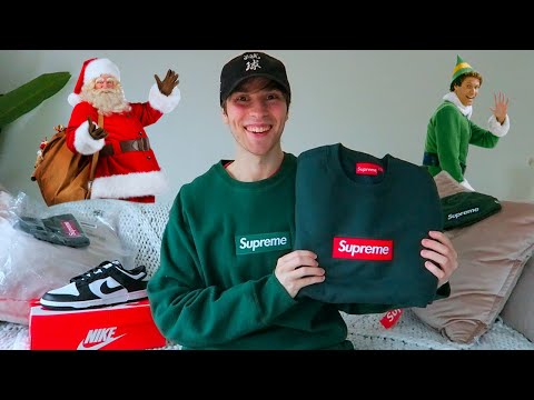 Supreme FW22 Week 15 - Box Logo Crewneck & Beanie Unboxing - YouTube