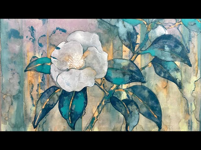 日本画メイキング】白嶺/岩絵具/胡粉/白椿/季節の花/アート