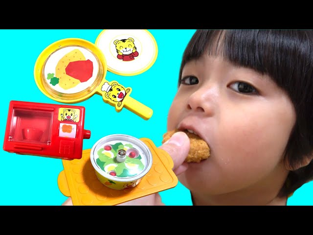 Mari-chan and Izu-chan] Playing house with Shimajiro's Happy Meal