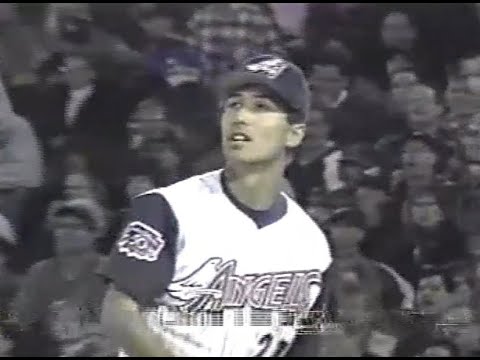 1997/04/05 長谷川滋利 日本人史上4人目のMLBデビュー - YouTube