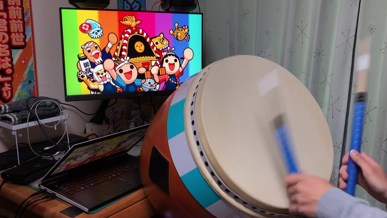 おうち太鼓】モニターアームを買ったので第六天魔王1発撮り - YouTube