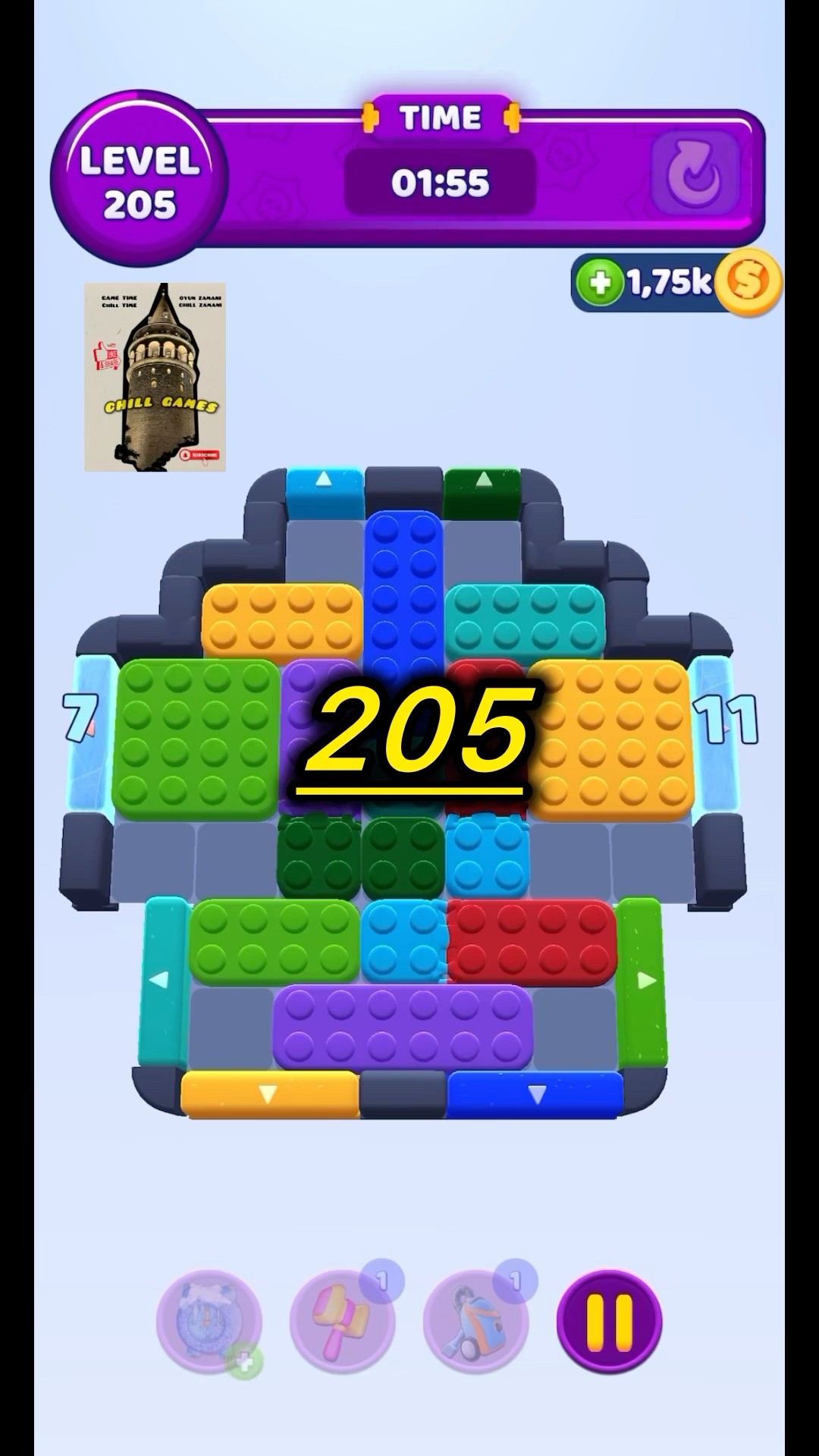 Color Block Jam Level 205 #colorblockjam - YouTube