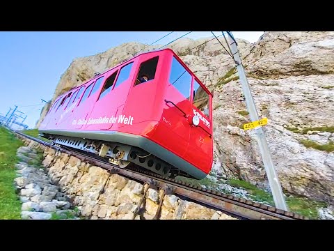 🇨🇭Riding the World's Steepest Cogwheel Railway in Switzerland's