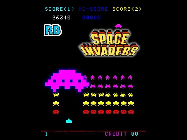 1978 [60fps] Space Invaders 27910pts - YouTube