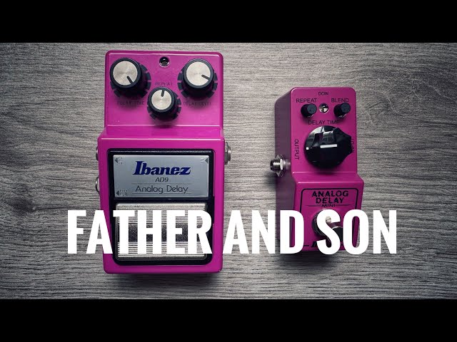 Ibanez AD9 Analog Delay VS Analog Delay Mini Made in Japan - YouTube