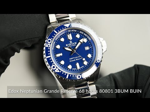Edox Neptunian Grande Réserve 68 hours 80801 3BUM BUIN - YouTube