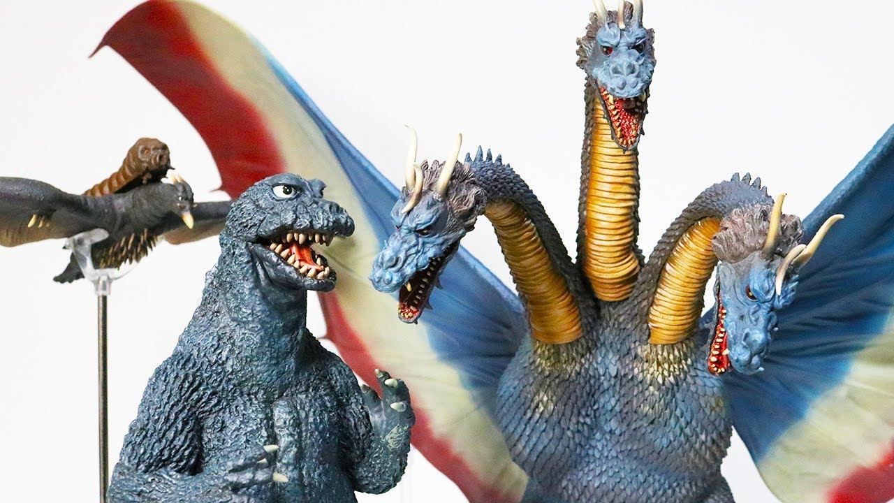 タカラ 着ぐるみミクロマン【 ゴジラ VS キングギドラ セット（3大怪獣