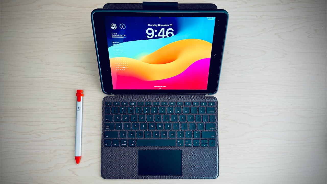 iPad 第9世代用 ロジクール Combo touch と Crayonの世界一遅い