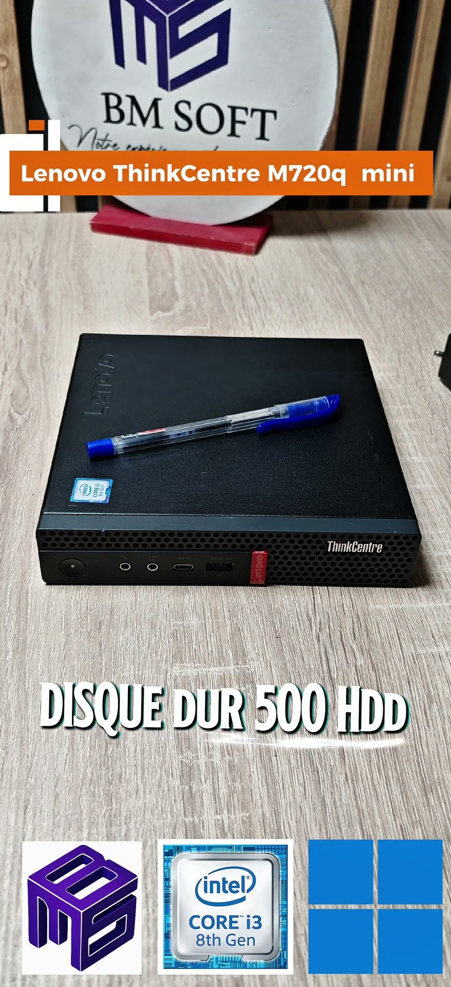 Lenovo ThinkCentre M720q I3 8100T 8/500 hdd - YouTube