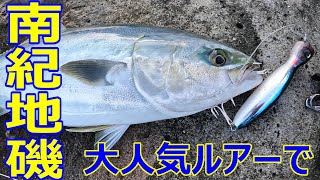 和歌山ロックショア】念願の青物！超人気ルアーにヒット！【ショア