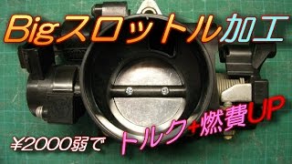 L275Vミラバンに BIGスロットルバルブを自作するための準備をしてい