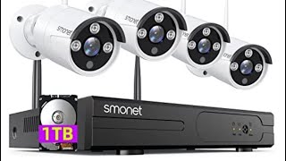 Smonet 3MP Wireless Security Camera System with Audio 1TB Hard