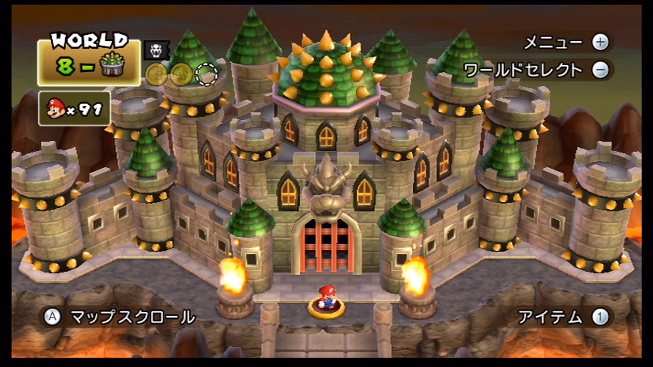 18world8-後【実況】NEW スーパーマリオブラザーズ Wii - YouTube