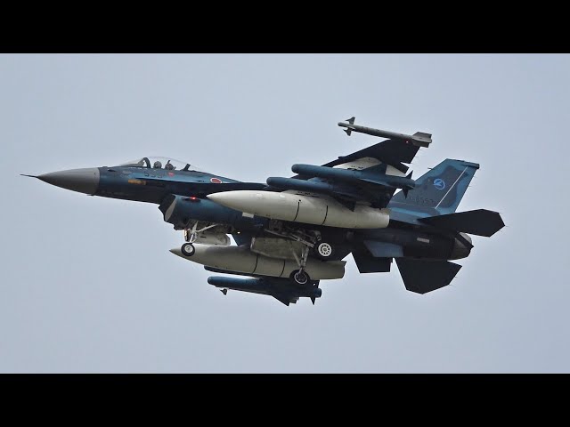 F-2 553号機 兵装 AAM-3 , ASM-2 】飛実 FLT 岐阜基地 2022/4/11 - YouTube