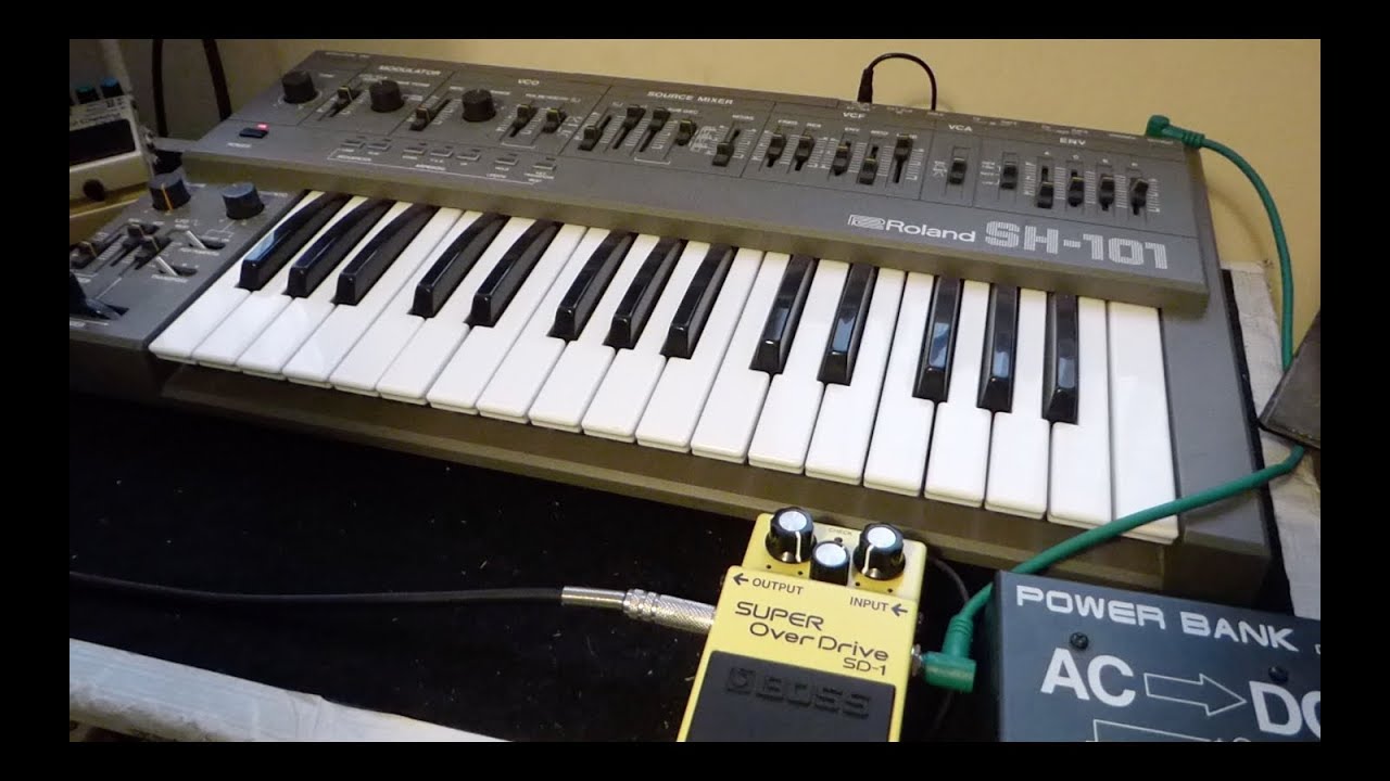 Roland SH101 & Boss SD1 Super Overdrive - YouTube