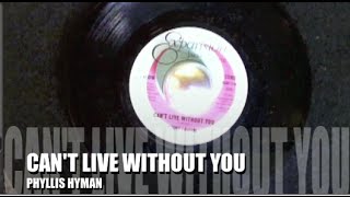 Can't Live Without You ~ Phyllis Hyman - YouTube