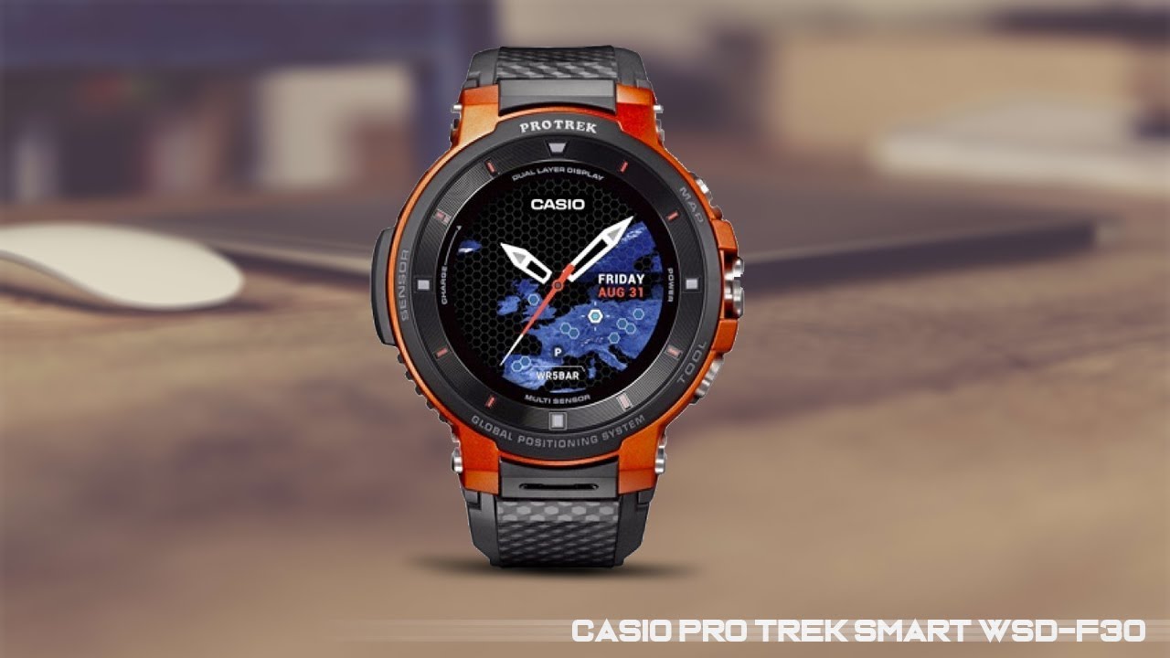 Casio Pro Trek Smart WSD-F30 Rugged Smartwatch With Wear OS - YouTube