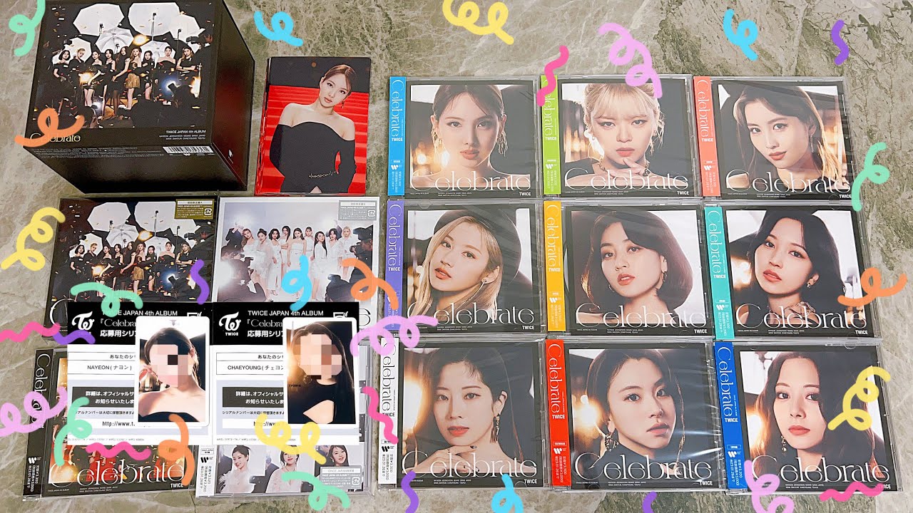 ➀ 未開封 TWICE Celebrate ソロジャケ 8種 まとめ売り TWICE OFFICIAL