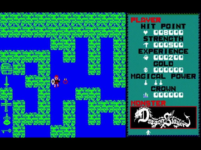 Dragon Slayer (ドラゴンスレイヤーI) for the NEC PC-88 - YouTube