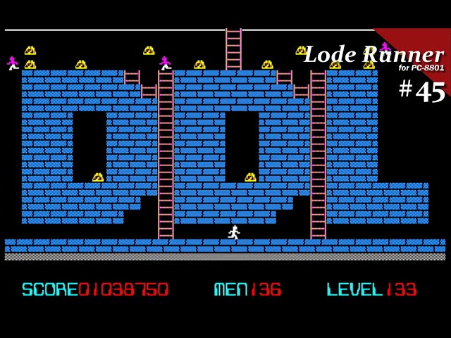 Play】PC-8801 Lode Runner（ロードランナー） #45 レトロゲーム - YouTube