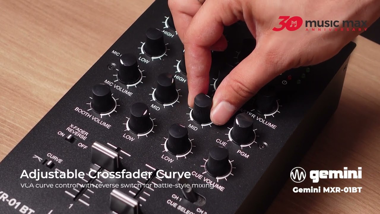 GEMINI MXR-01BT with BT DJ Mixer - YouTube